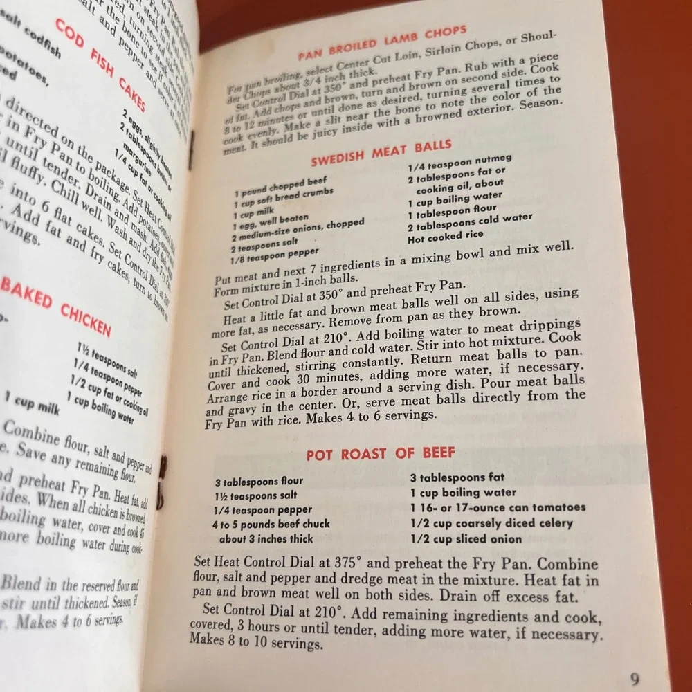 Vintage Farberware Recipe Book Automatic Electric Stainless Steel Fry Pan Manual